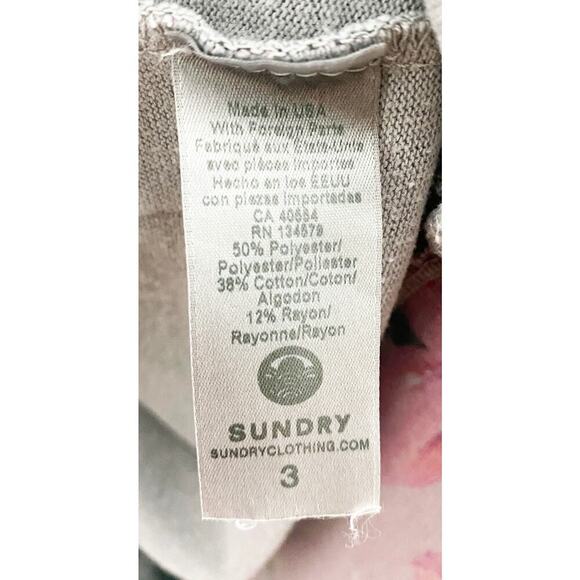 Sundry Floral Sweatshirt in Pink and Green - Picture 8 of 10